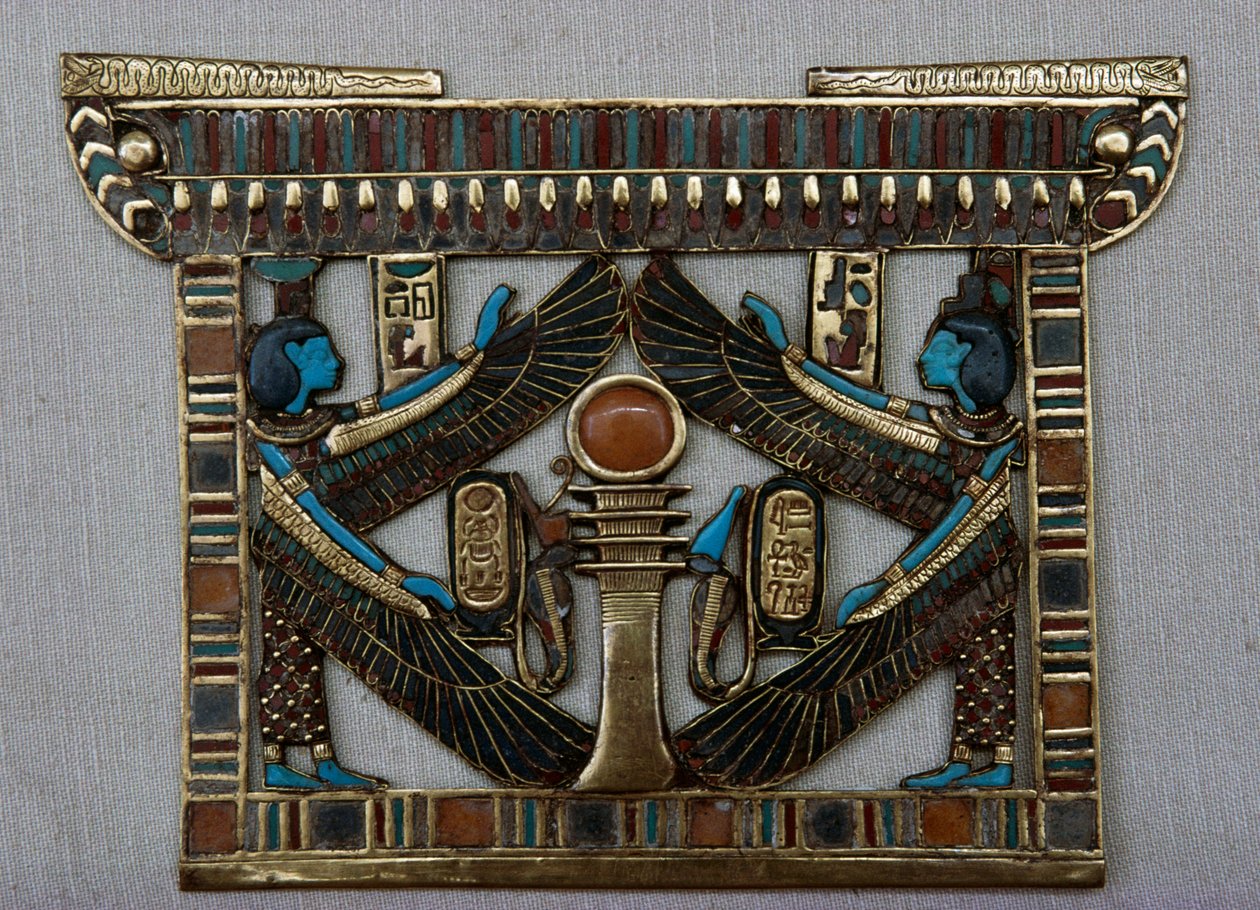 Tempelvormig borstharnas, Schatkamer van Toetanchamon, Egypte, Egyptische beschaving, Nieuwe Koninkrijk, Dynastie XVIII door Egyptian 18th Dynasty
