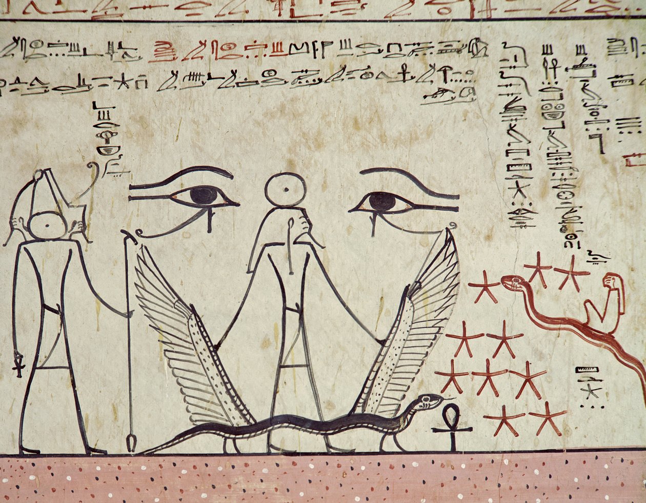 De twee mystieke ogen, uit het graf van Tuthmosis III door Egyptian 18th Dynasty