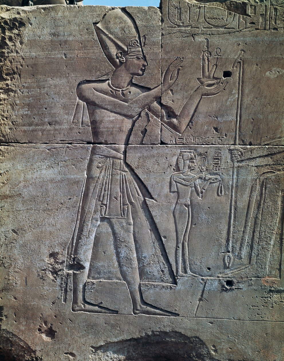 Thutmose III, reliëf, Tempel van Amon, Karnak Tempelcomplex (Unesco Werelderfgoedlijst) door Egyptian 18th Dynasty