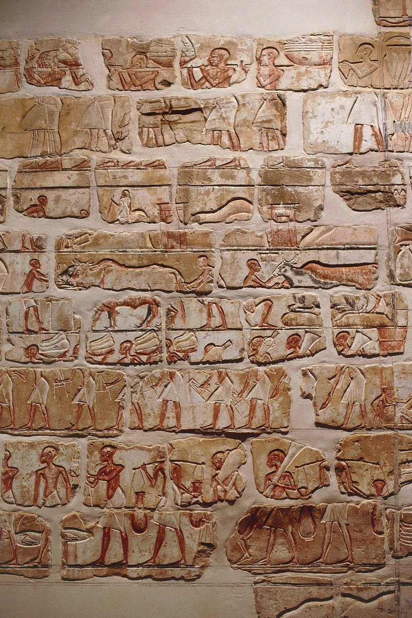 Muur van Achnaton, Nieuwe Rijk, 18e Dynastie door Egyptian 18th Dynasty