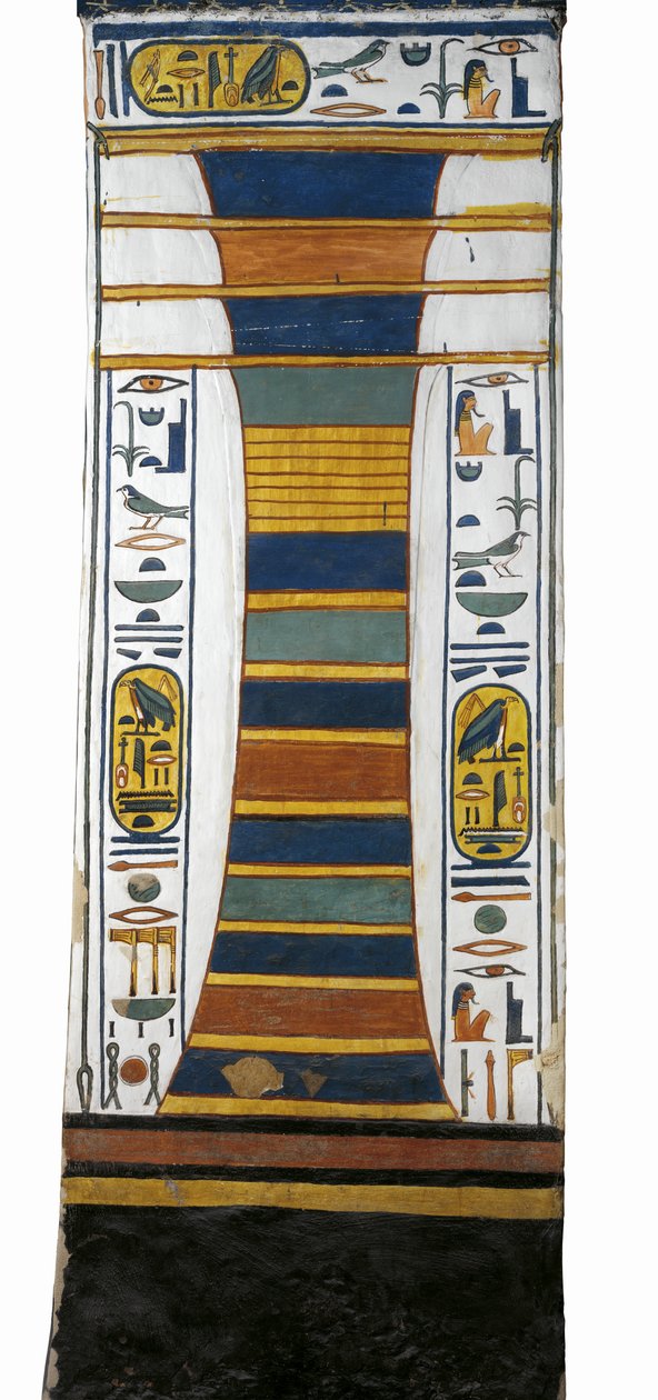 Egypte, Thebe, Luxor, Vallei der Koninginnen, Graf van Nefertari, Djed-pilaar die de ruggengraat van Osiris voorstelt met wedergeboorte merg erin, uit de 19e dynastie door Egyptian 19th Dynasty