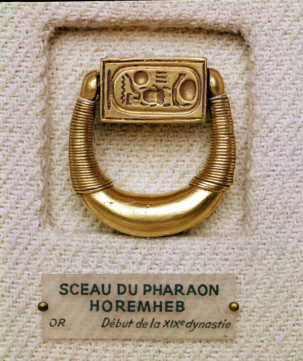 Ring met het zegel van Generaal Horemheb door Egyptian 19th Dynasty