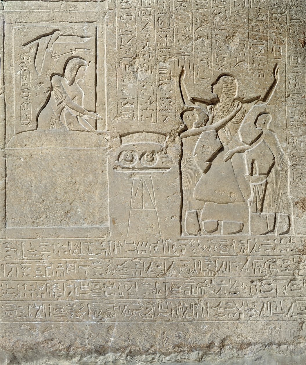 Stele van de kettingen, Hormin ontvangt het goud dat hem toekomt van Seti I, Nieuwe Koninkrijk door Egyptian 19th Dynasty
