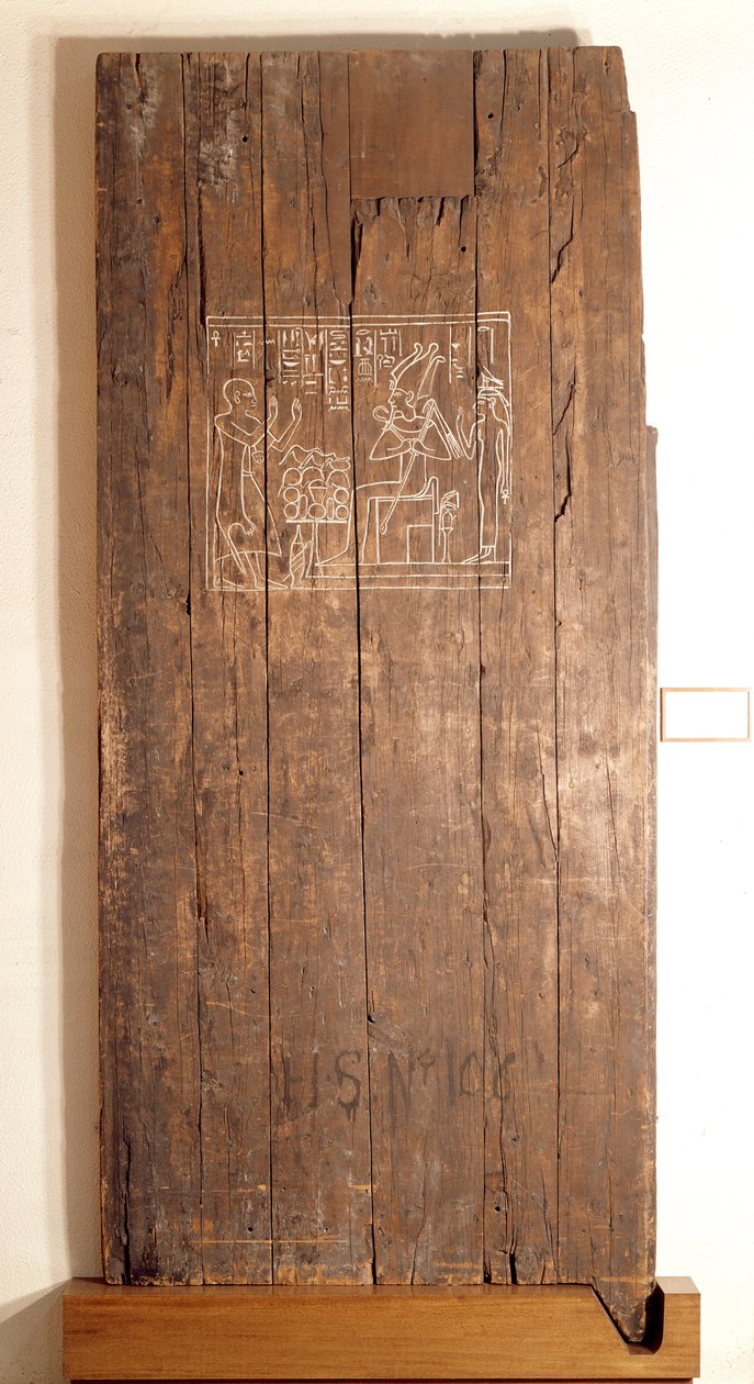 Houten deur uit het graf van Khonsuhotep, Nieuwe Rijk, ca. 1285 v.Chr. door Egyptian 19th Dynasty