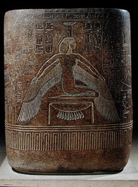 Nephthys beschermt de farao, van de sarcofaag van Ramses III (c.1854-1153 v.Chr.) uit zijn tombe in de Vallei der Koningen, Nieuwe Rijk door Egyptian 20th Dynasty