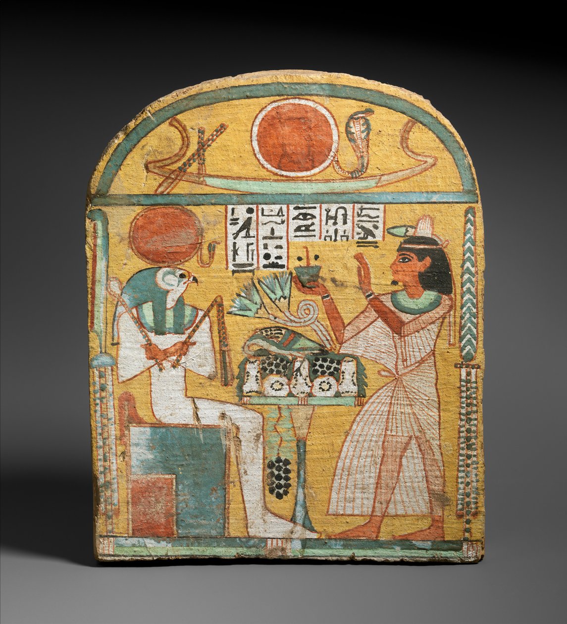 Stèle van Aafenmut, uit Thebe, Late Periode, ca. 924-889 v.Chr. door Egyptian 22nd Dynasty