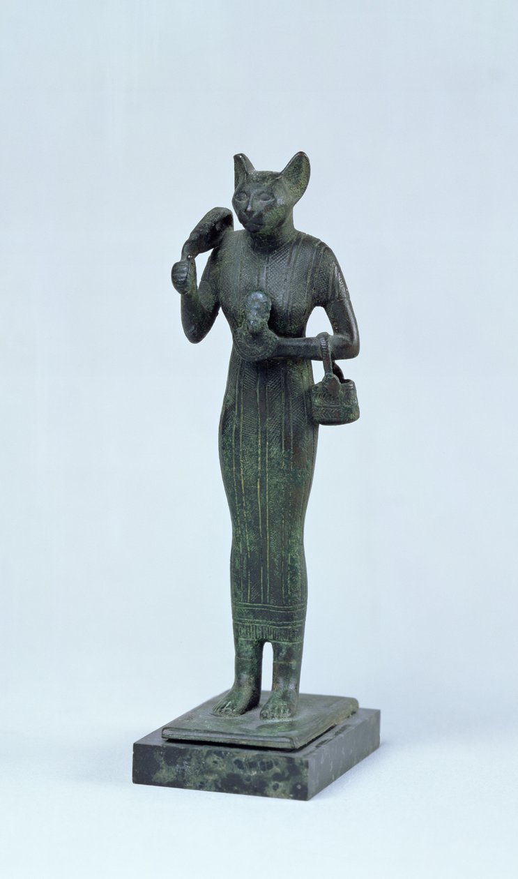 Statuette van de godin Bastet, Derde Tussenperiode door Egyptian 25th Dynasty