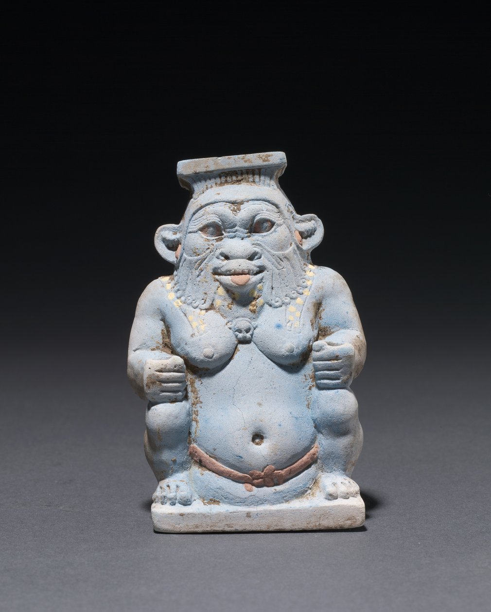 Cosmetische pot in de vorm van de god Bes, 664-525 v.Chr. door Egyptian 26th Dynasty