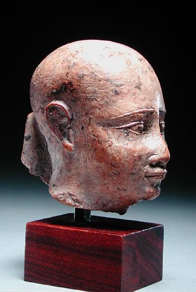 Mannelijk Hoofd, c.350 v.Chr. (kalksteen) door Egyptian 30th Dynasty