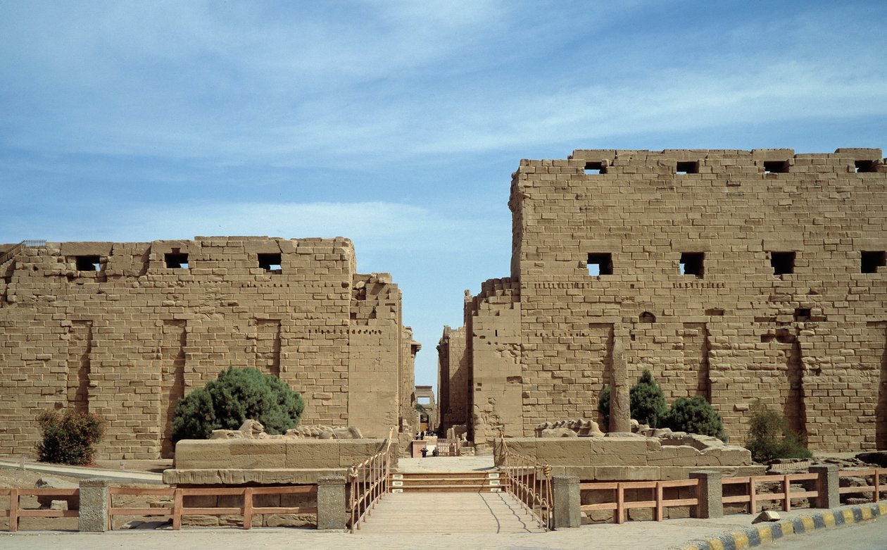 Egyptische oudheid: uitzicht op de tempel van Karnak, Egypte door Egyptian Egyptian