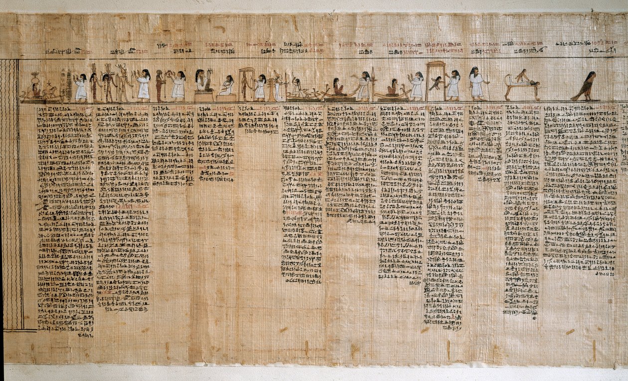 Egyptische oudheid: Papyrus van een Dodenboek. Ptolemeïsche periode. Turijn, Egyptisch Museum door Egyptian Ptolemaic Period