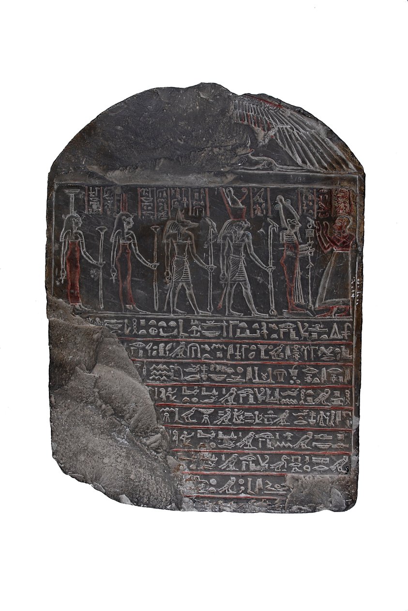 Grafstèle van Hordiefnakht, 330-323 v.Chr. (kalksteen) door Egyptian Ptolemaic Period