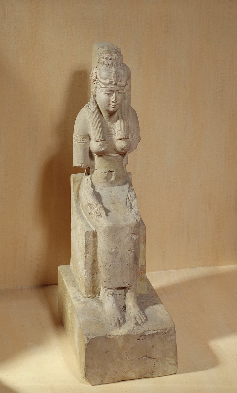 Standbeeld van de godin Rattawy, uit Medamud door Egyptian Ptolemaic Period