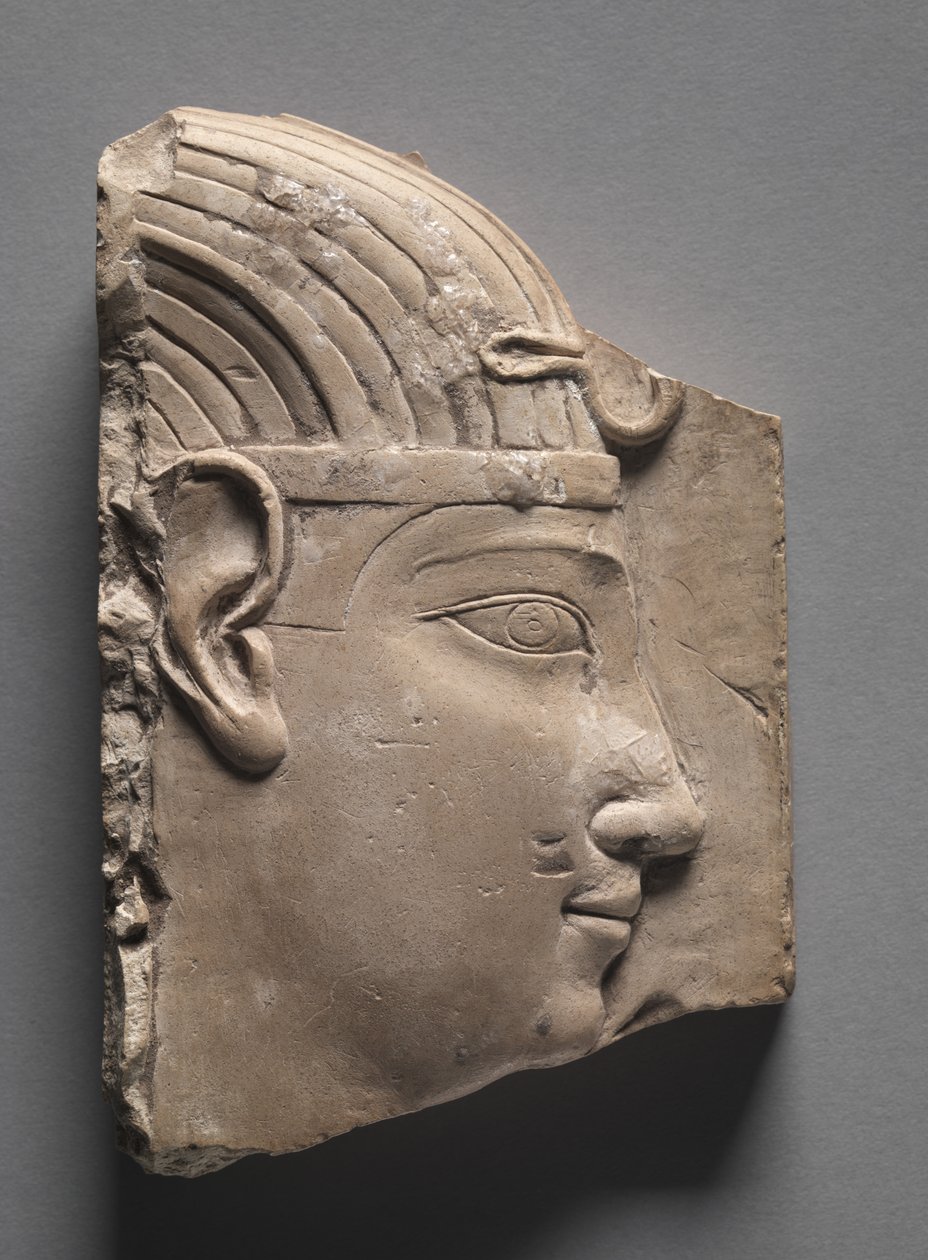 Votiefreliëf van een koning door Egyptian Ptolemaic Period