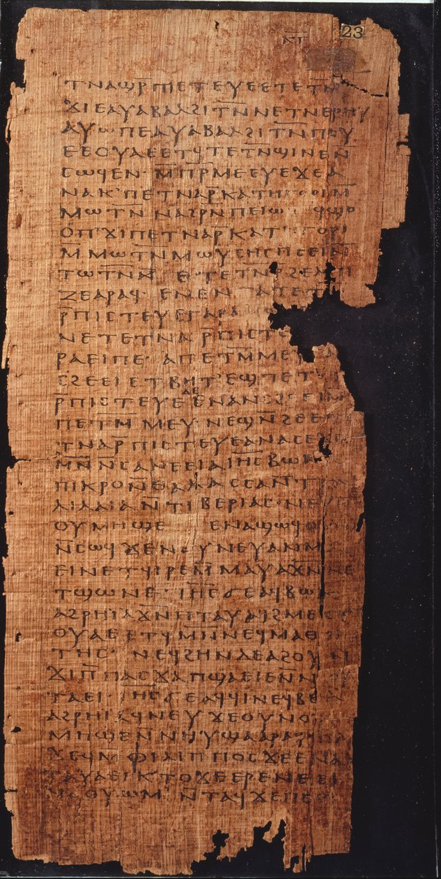 Pagina uit het Evangelie van St. Johannes door Egyptian School