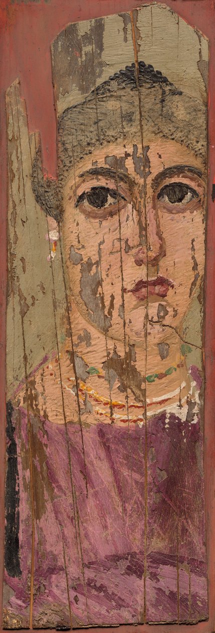 Portret van een vrouw, 2de eeuw (encaustiek op hout) door Egyptian School