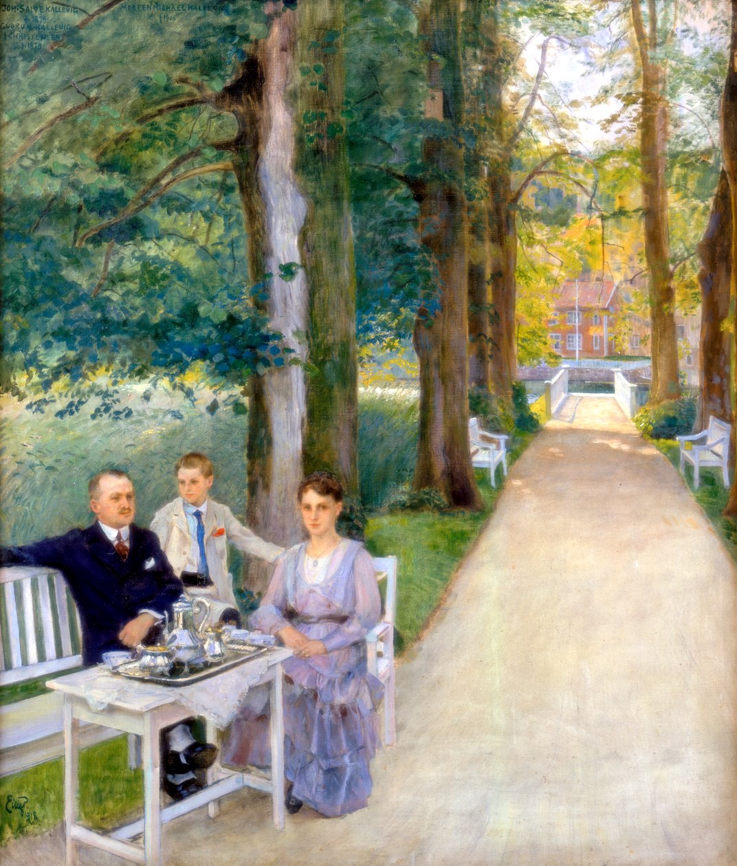 Joh Salve Kallevig, Gudrun Kallevig, Morten Kallevig door Hjalmer Eilif Emanuel Peterssen
