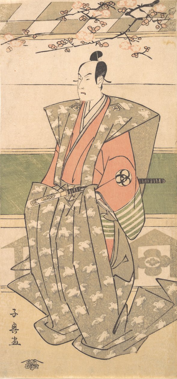 De Acteur Bando Mitsugoro II in Ceremoniële Gewaden met Kamishimo door Eishōsai Chōki