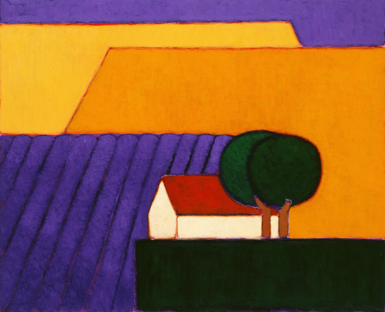 Lavendelveld, Provence, 2004 door Eithne Contemporary Artist Donne