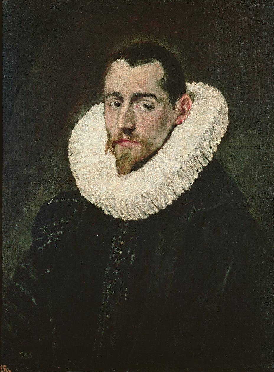Portret van een jonge ridder door El Greco