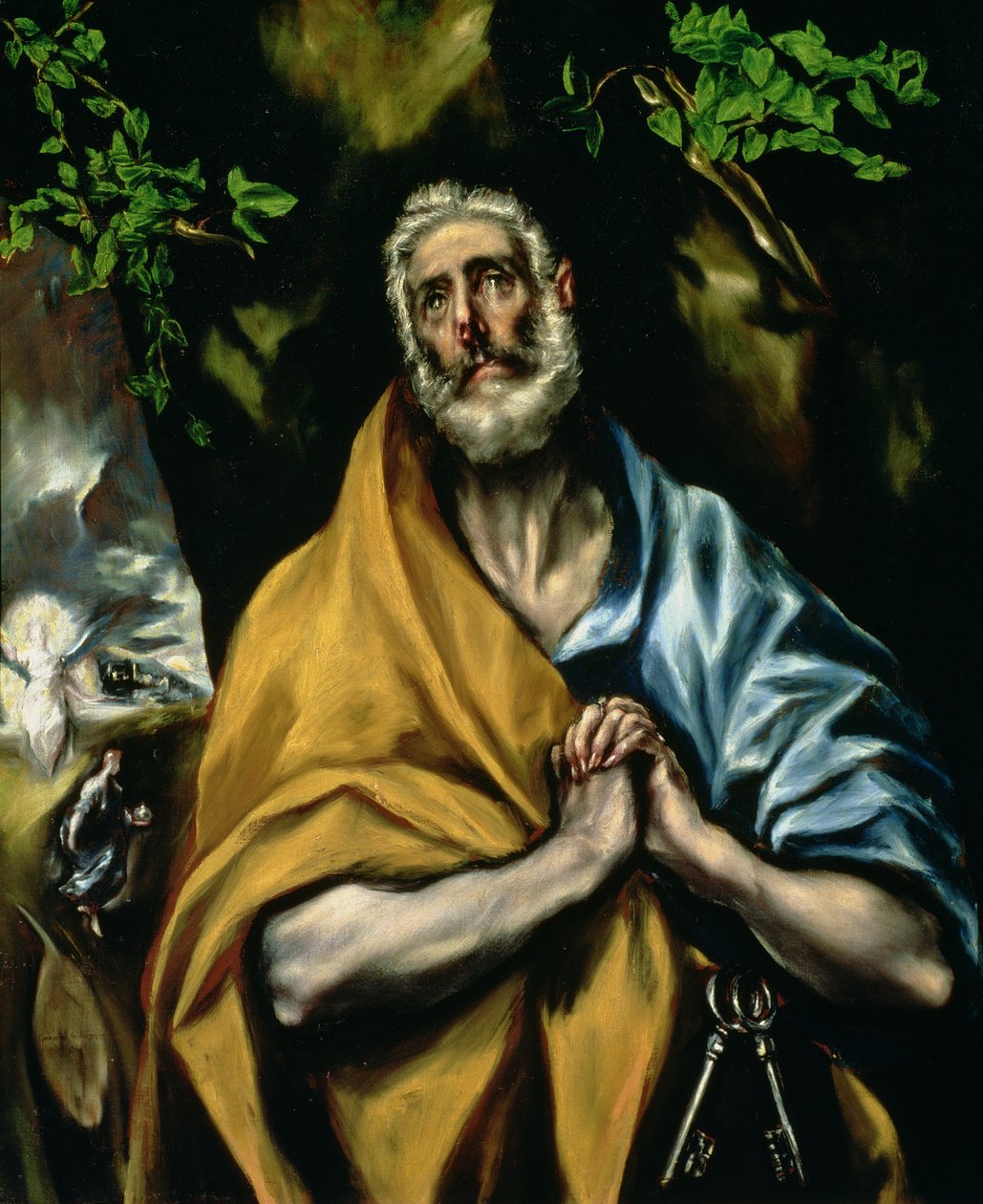 De tranen van St. Peter, ca. 1605 door El Greco