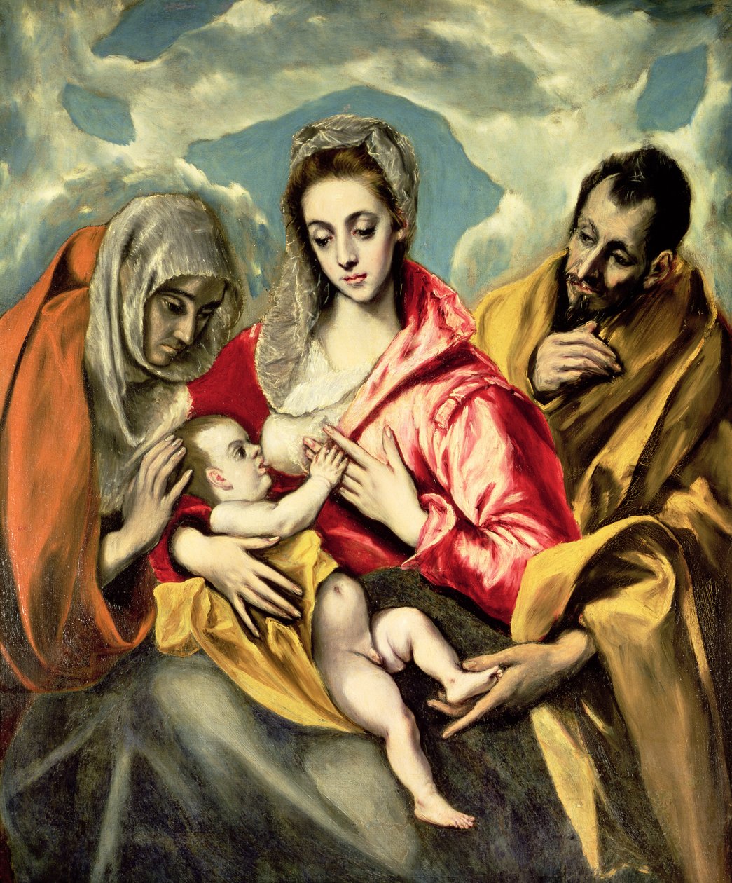 Maagd en Kind met de Heiligen Anna en Jozef, 1587-96 door El Greco