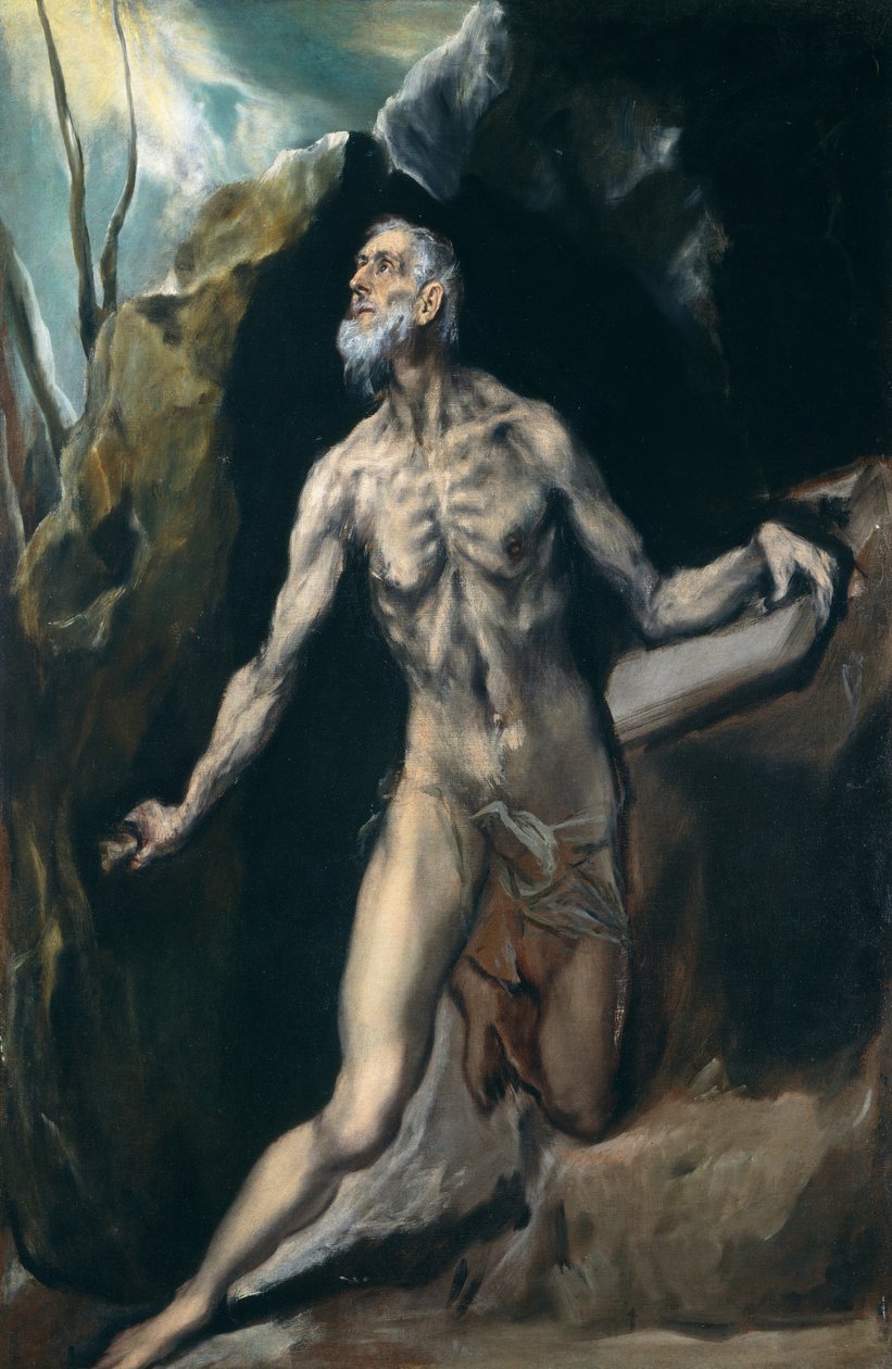 De heilige Hiëronymus, ca. 1610-1614 (olieverf op doek) door El (1541-1614) Greco