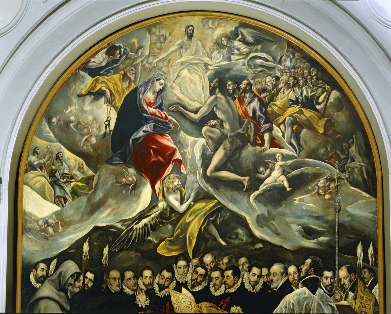 De begrafenis van de graaf van Orgaz door El (1541-1614) Greco