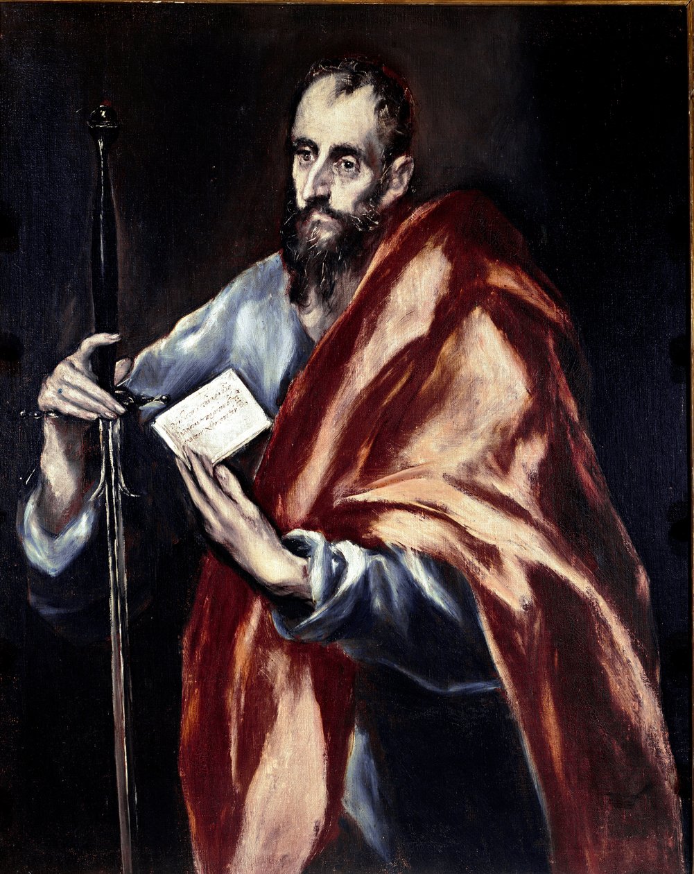 Apostolaat van de kathedraal van Toledo: De apostel Sint Paulus. Schilderij door Domenikos Theotokopoulos genaamd El Greco (1540-1614) door El Greco