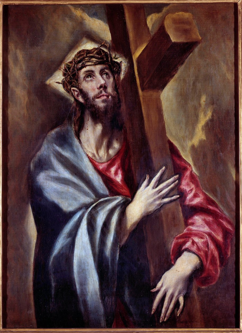 Christus die het kruis draagt door El Greco