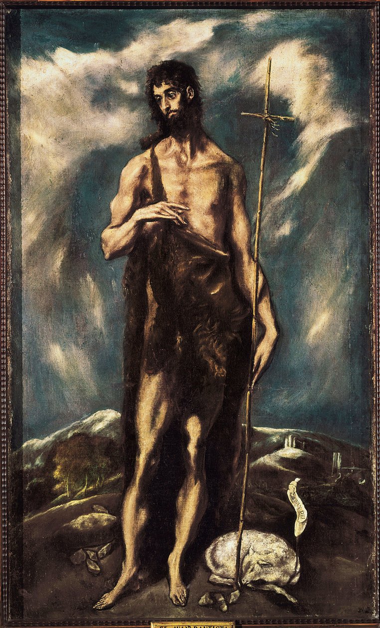Sint Johannes de Doper, c. 1600-05 door El Greco