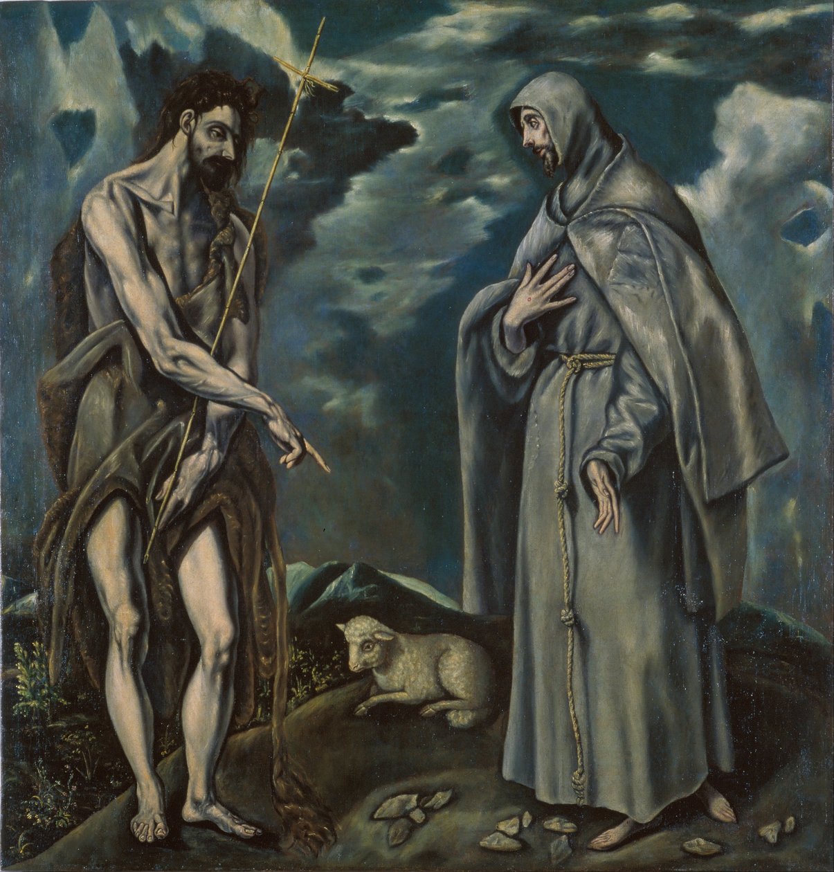 Sint Johannes de Doper en Sint Franciscus van Assisi door El Greco