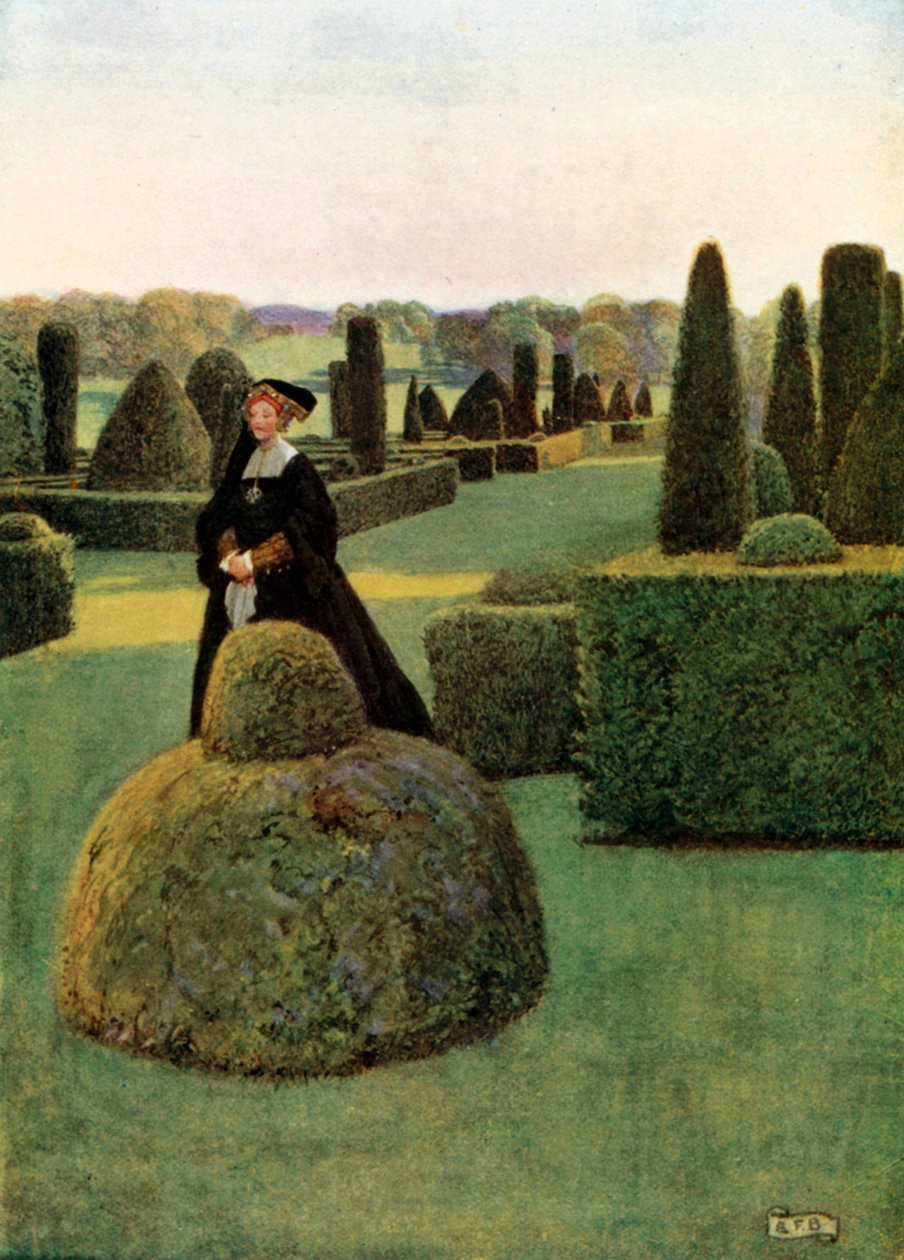 Fair Rosamond. Thomas Delone. Fair Rosamond (kleurenlitho) door Eleanor Fortescue-Brickdale