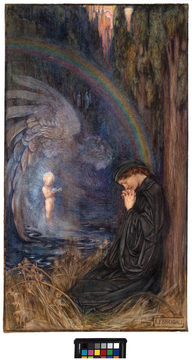 Het postume kind, c. 1904 door Eleanor Fortescue Brickdale