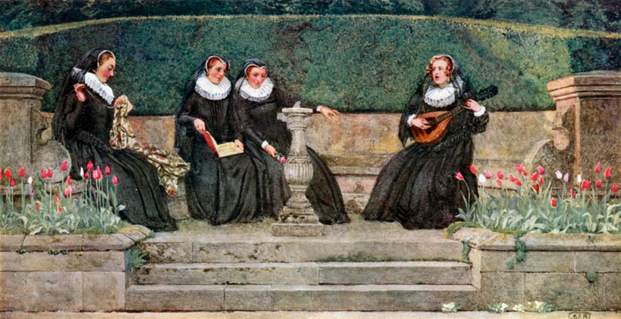 De Marie van de koningin (kleurenlitho) door Eleanor Fortescue-Brickdale