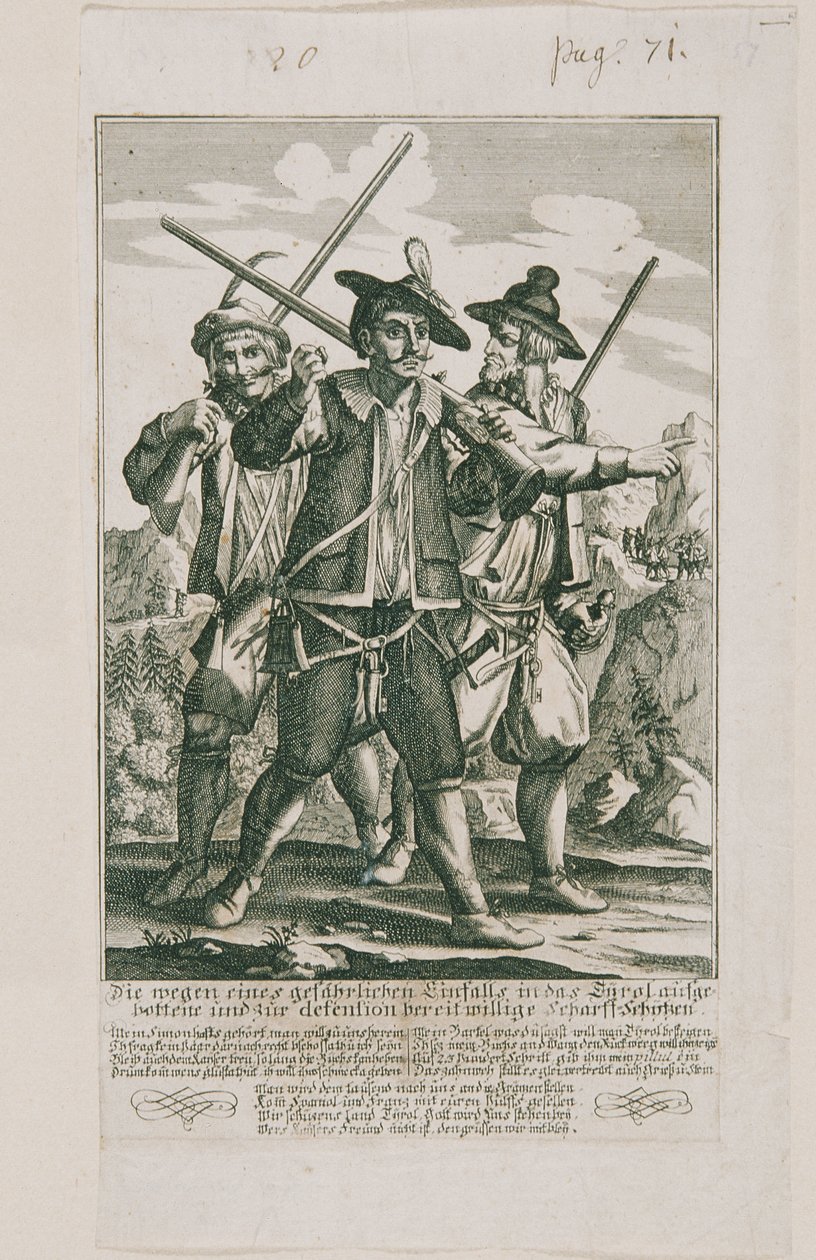 De Tiroler Defensie van het Jaar 1703: Scherpschutters door Elias Baeck