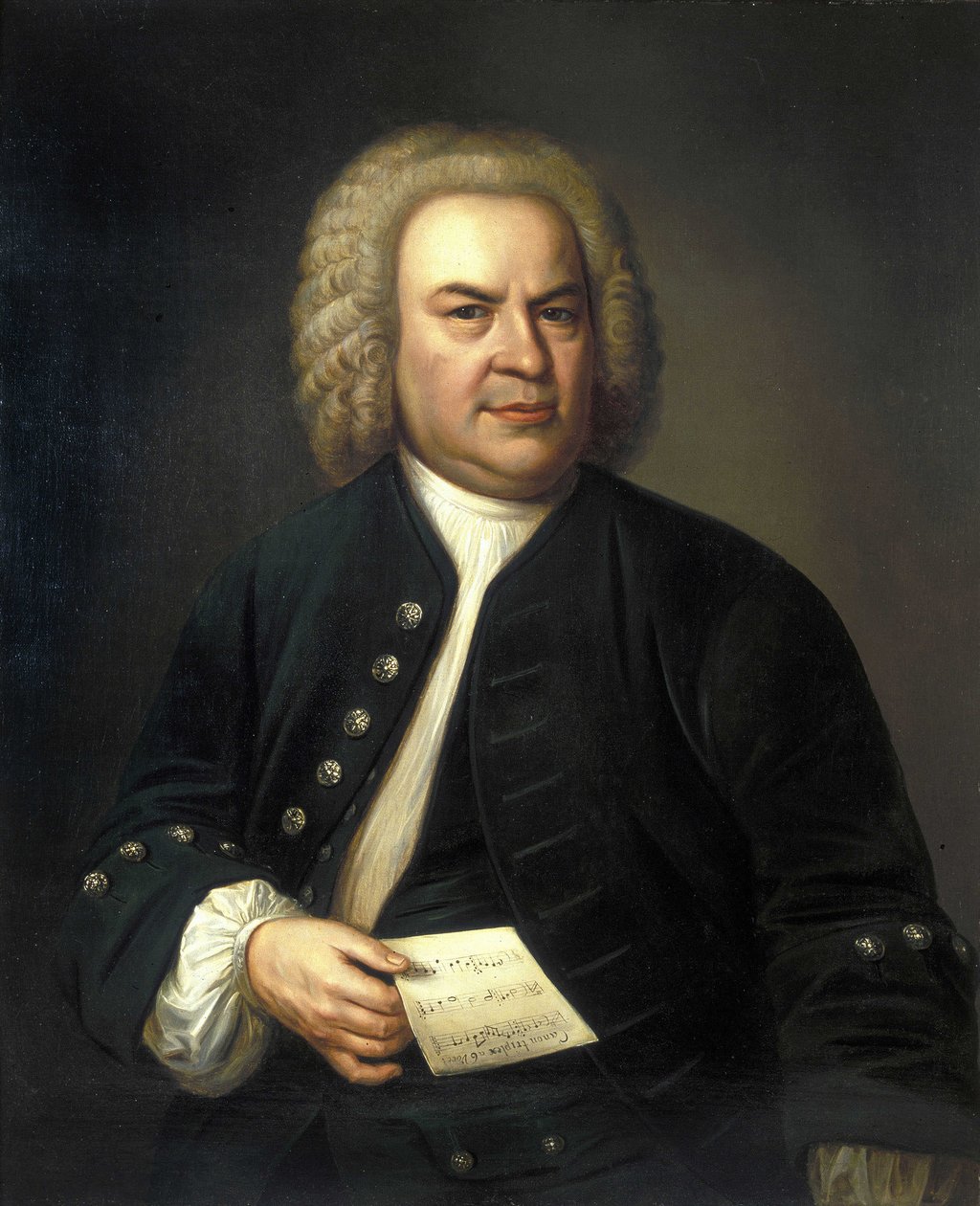 Portret van Johann Sebastian Bach door Elias Gottleib (after) Haussmann