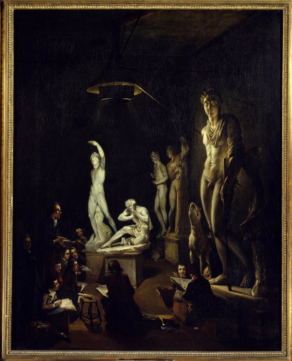 Gietkamer van de Koninklijke Academie van Londen in 1770 door Elias Martin