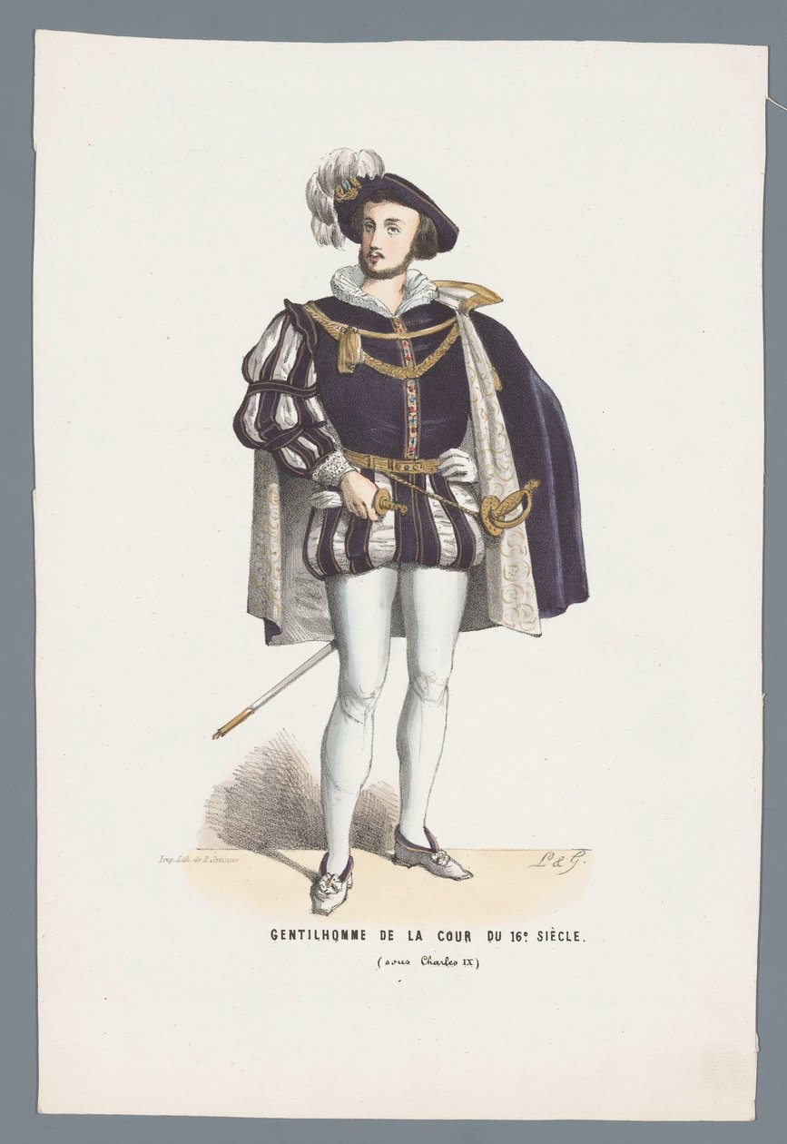 Edelman van het hof van de 16e eeuw (onder Charles IX) door Elias Spanier