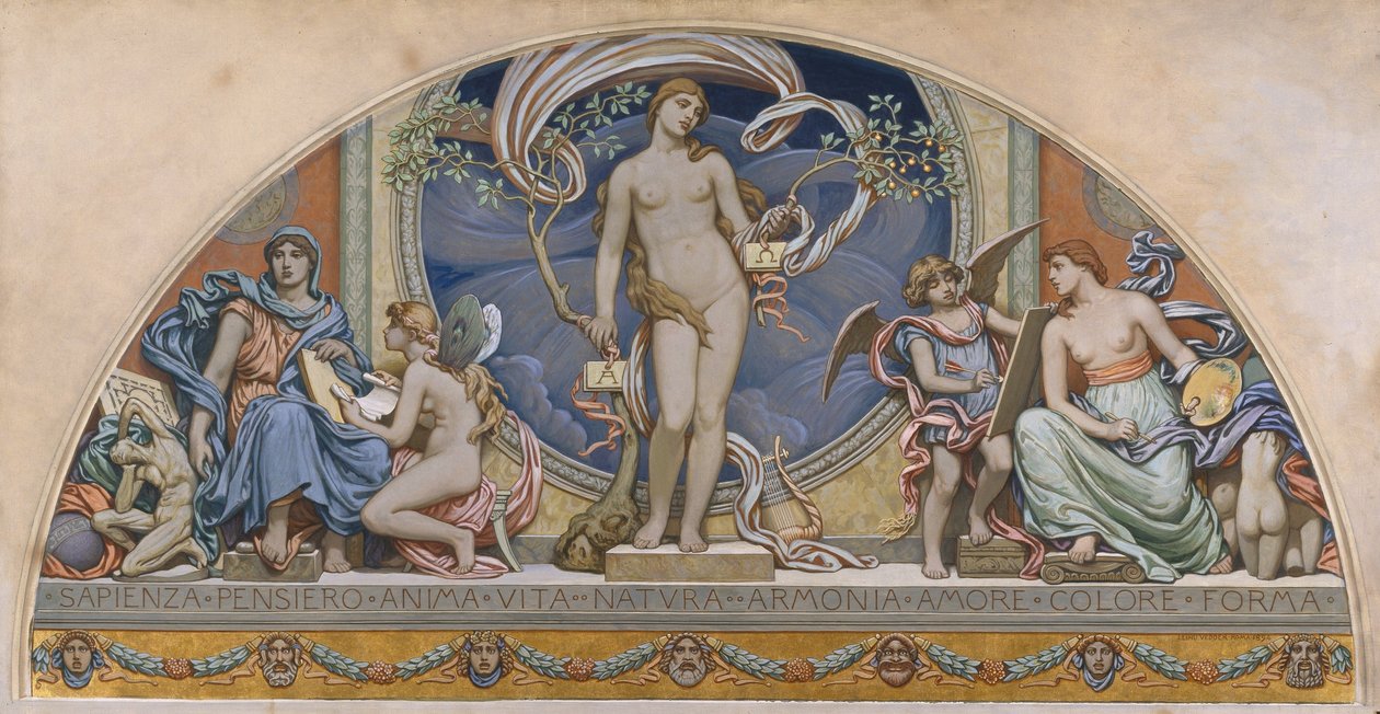 Rome vertegenwoordiger van de kunsten door Elihu Vedder