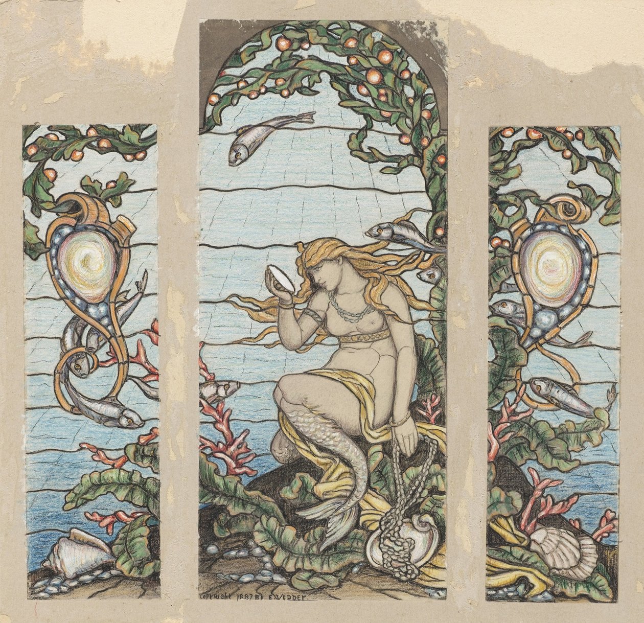 Het zeemeerminraam door Elihu Vedder