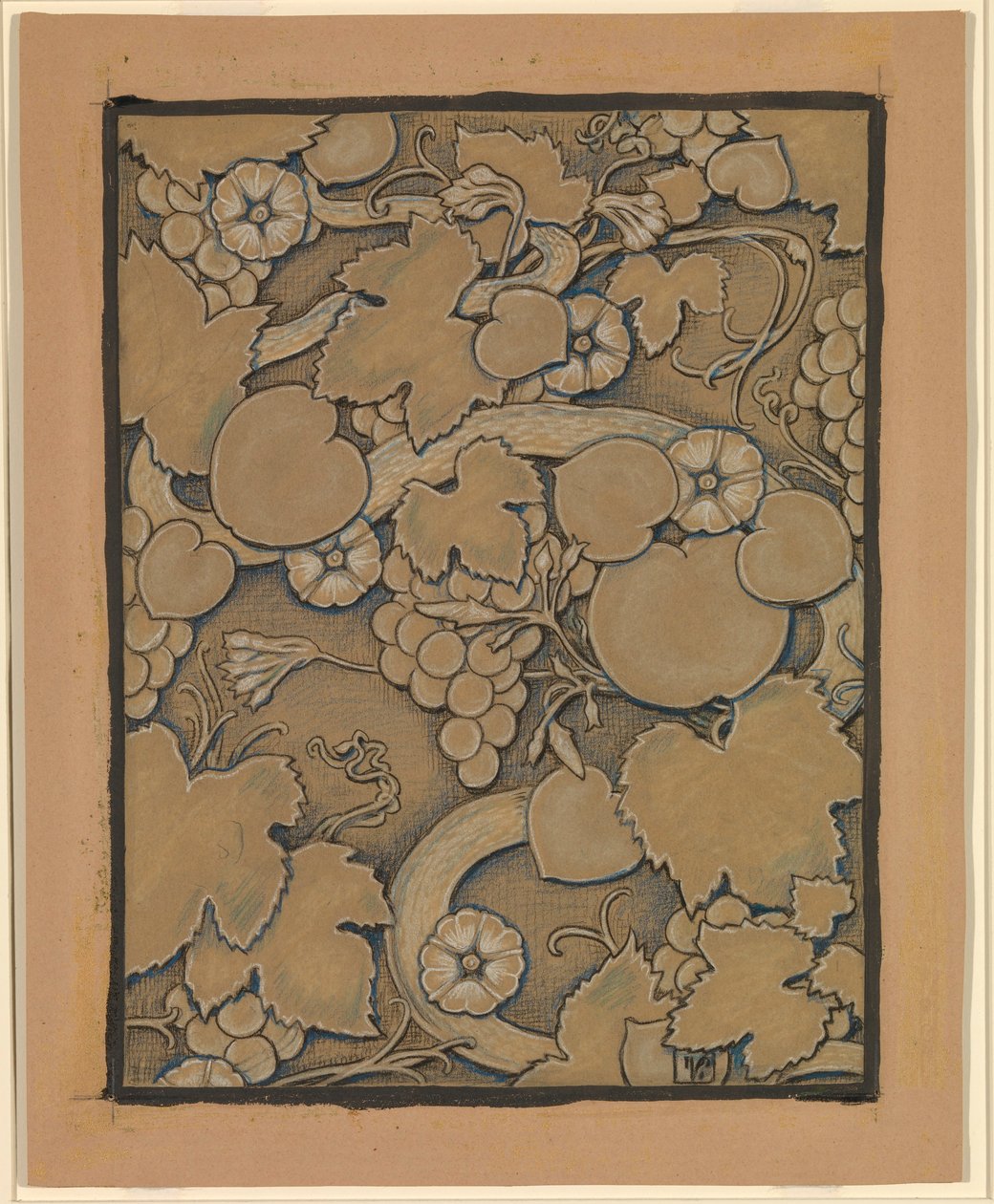 (Illustratie voor Rubáiyát van Omar Khayyám) Voeringpapier door Elihu Vedder
