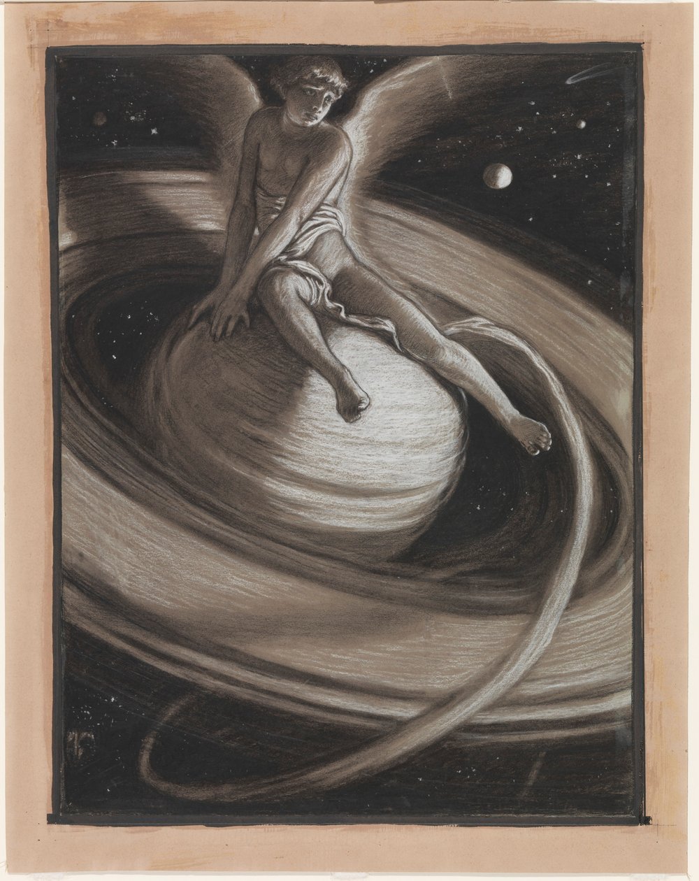 (Illustratie voor Rubáiyát van Omar Khayyám) De troon van Saturnus door Elihu Vedder