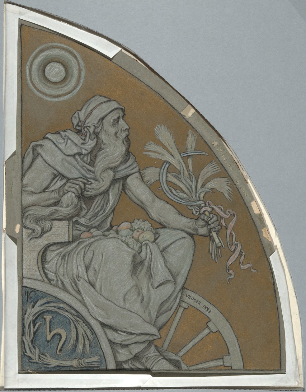 Cartoon voor Saturnus door Elihu Vedder