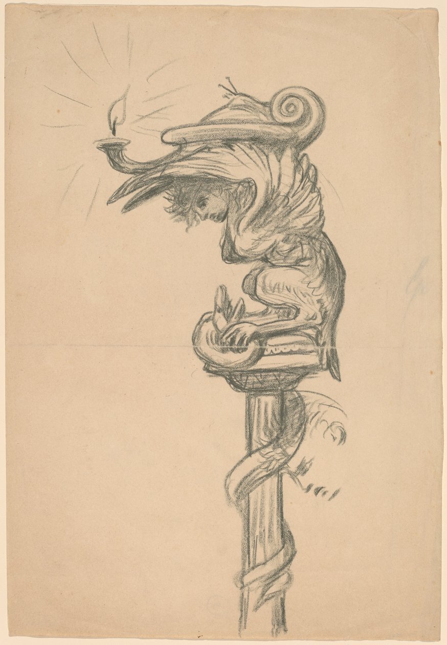 Detail van het Huwelijk van de Dochter van de Wijnstok door Elihu Vedder