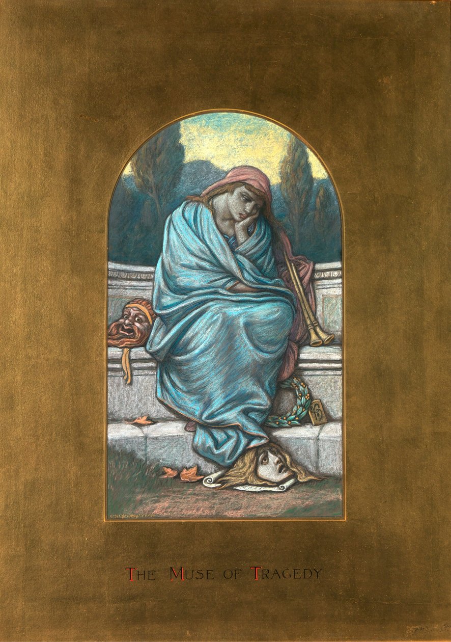 Muze van de tragedie door Elihu Vedder