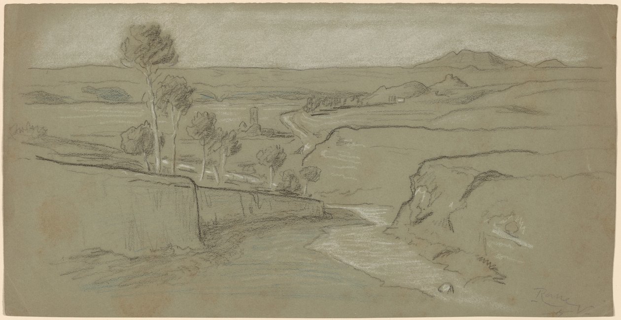 Romeins landschap door Elihu Vedder