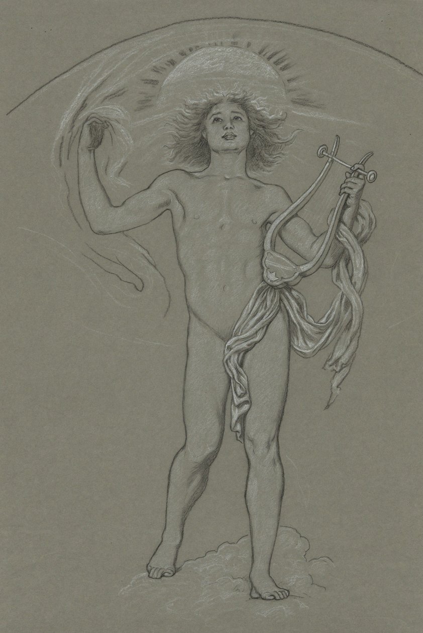 Studie voor Apollo door Elihu Vedder