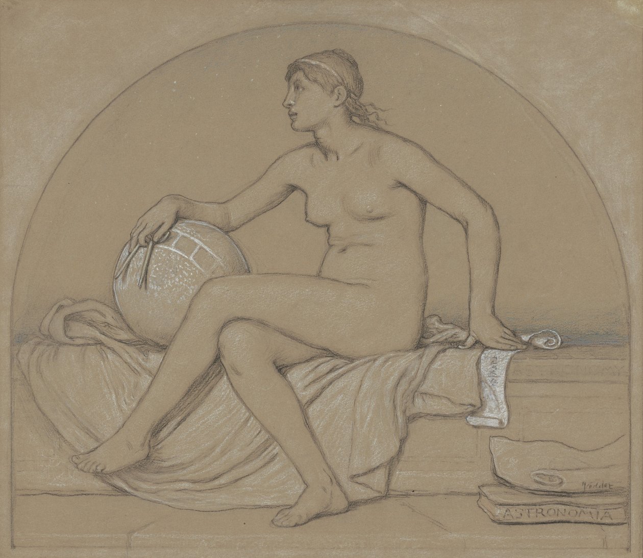 Studie voor Astronomie, 1892 door Elihu Vedder