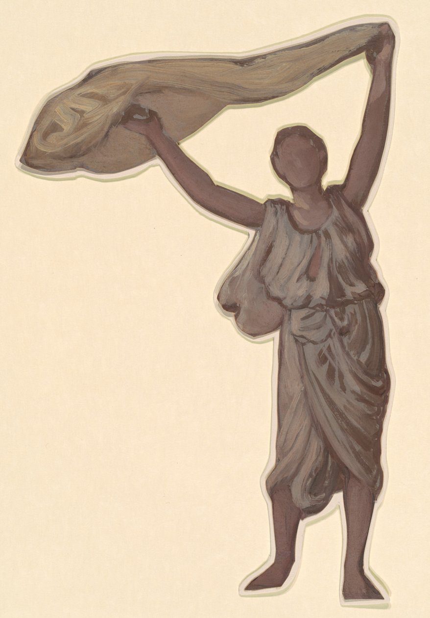 Studie voor Griekse meisjes die baden, ca. 1872 door Elihu Vedder